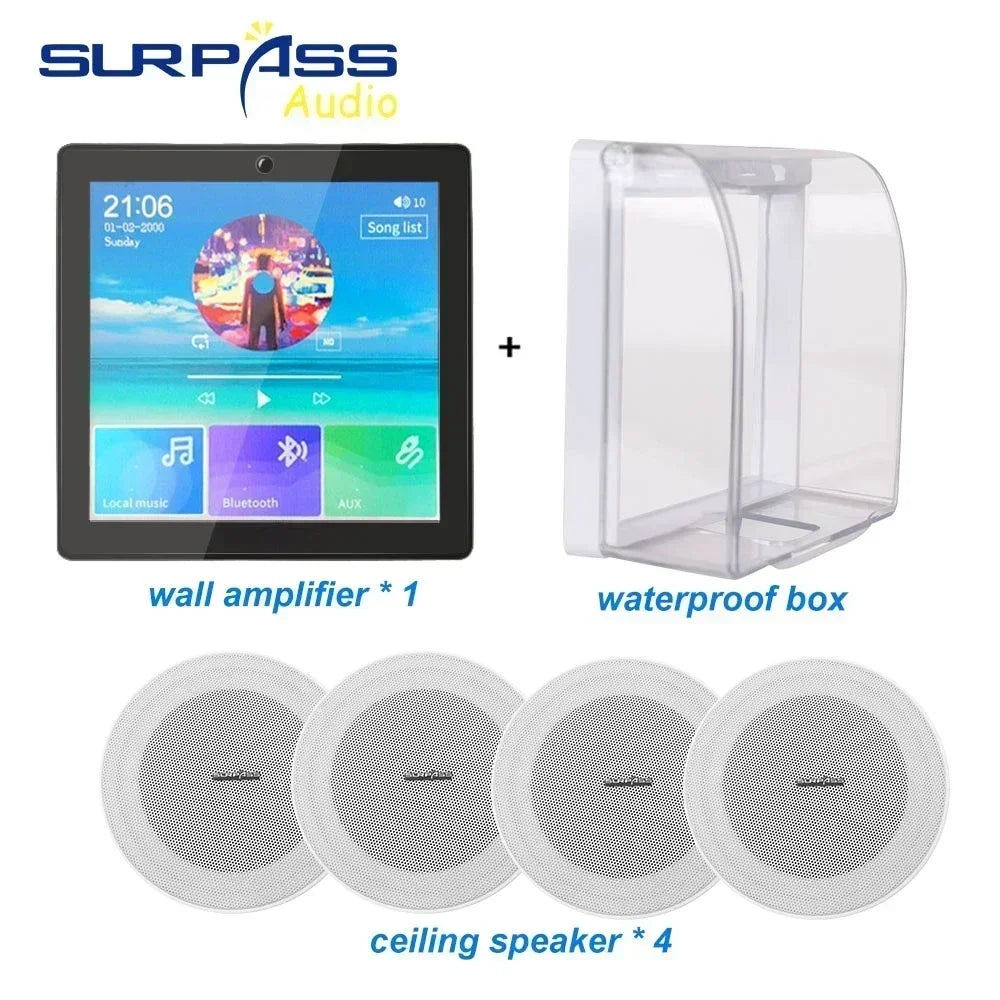 Bluetooth Wall Amplifier Smart Home Audio Mini Touch