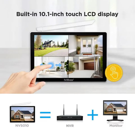 Srihome NVS010 5MP 10 Inch IPS Screen Wireless