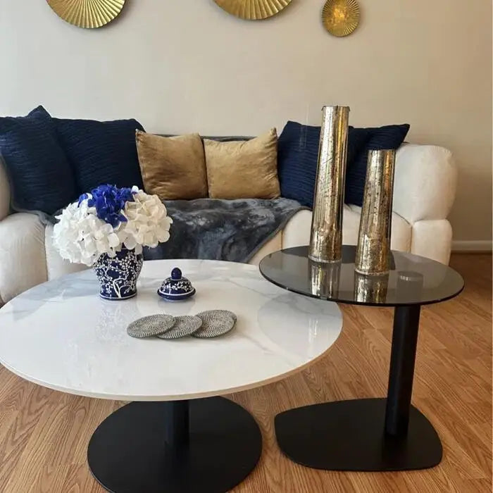 2x Modern Coffee Table Set Round