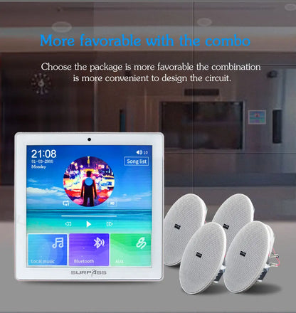 Bluetooth Wall Amplifier Smart Home Audio Mini Touch