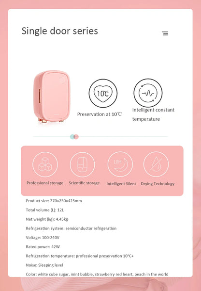 Professional Skin Care Products Freezer