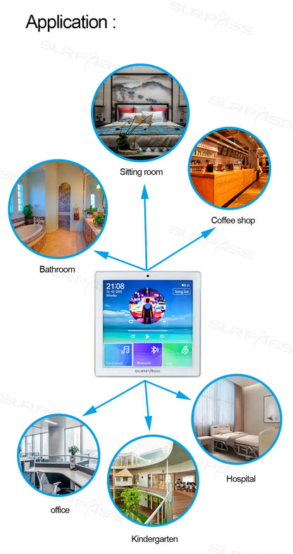 Bluetooth Wall Amplifier Smart Home Audio Mini Touch