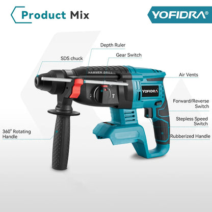 YOFIDRA 26MM Brushless Electric Hammer Drill
