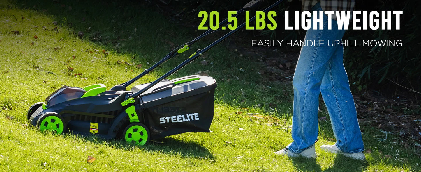 Deli 13" Electric Lawn Mower, 2-in-1