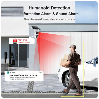 Outdoor Camera Wifi PIR Detection Security Solar