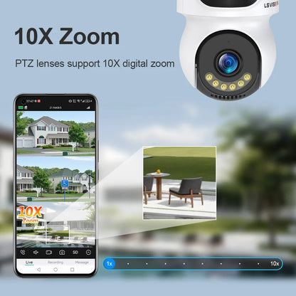 Outdoor Camera Wifi PIR Detection Security Solar
