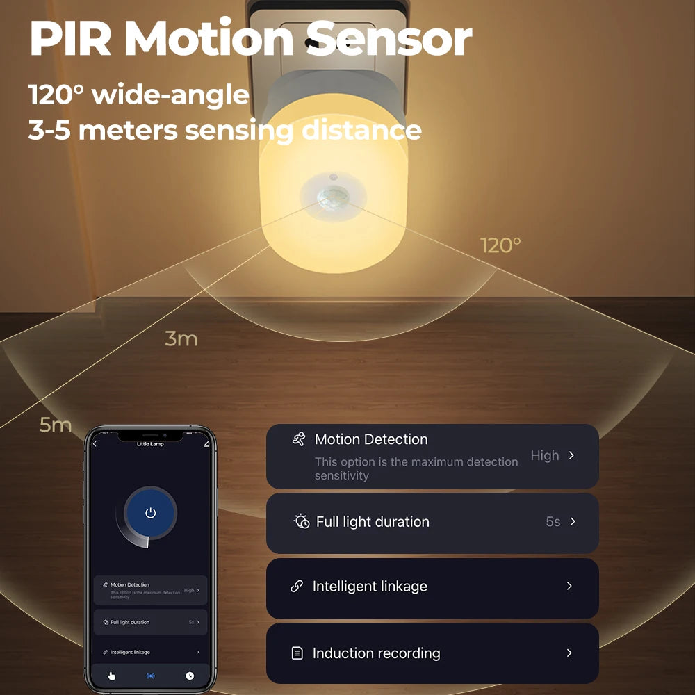 WiFi Tuya Smart Led Night Light PIR Motion Sensor