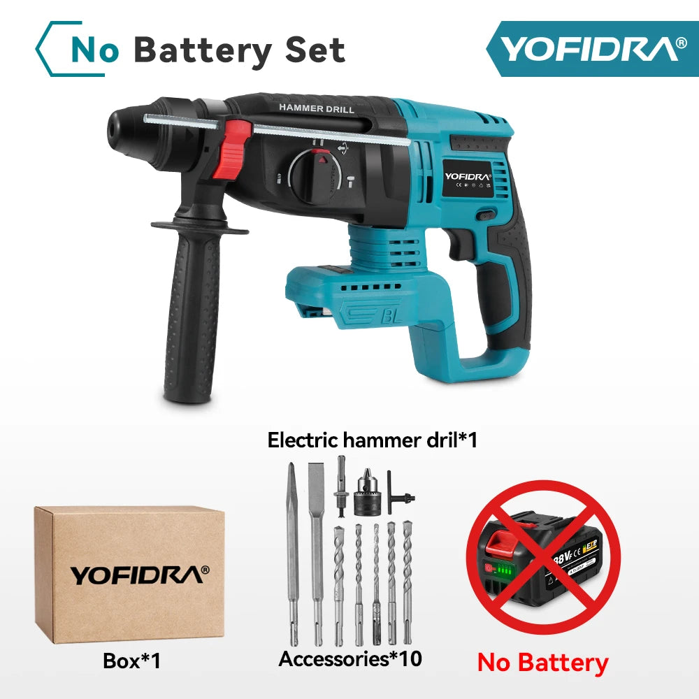 YOFIDRA 26MM Brushless Electric Hammer Drill