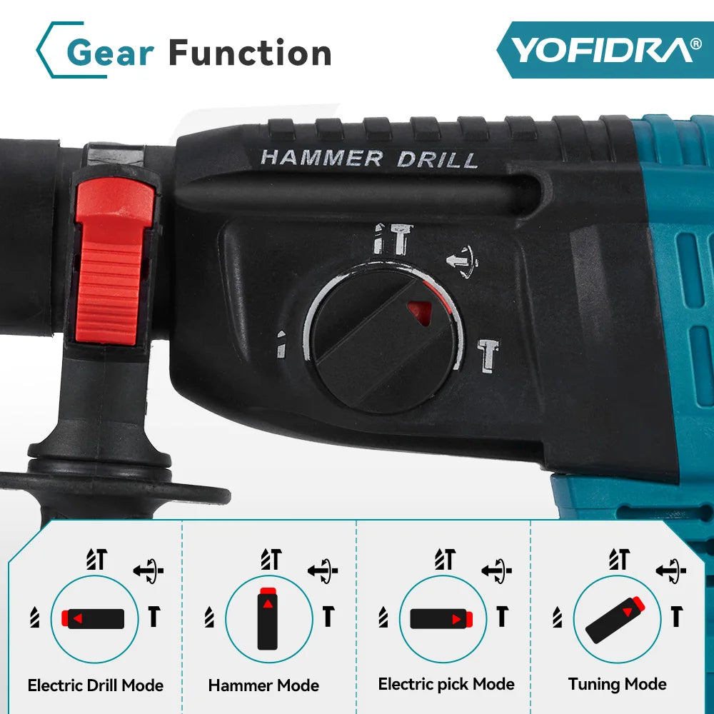 YOFIDRA 26MM Brushless Electric Hammer Drill