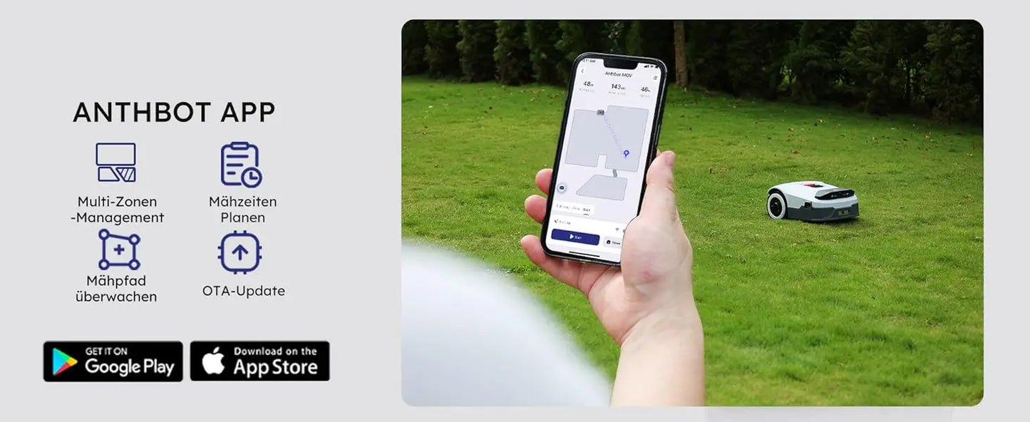ANTHBOT Genie 600 AI Wireless Robotic Lawnmower