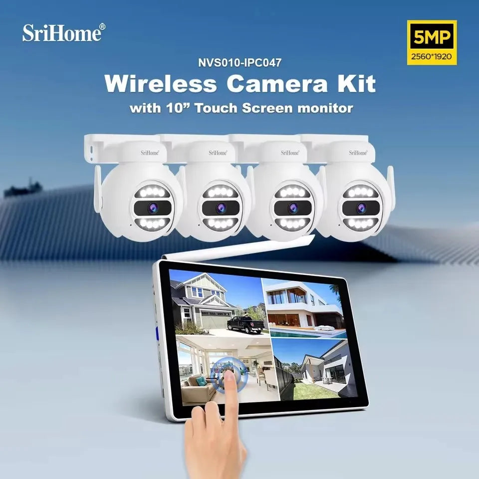 Srihome NVS010 5MP 10 Inch IPS Screen Wireless