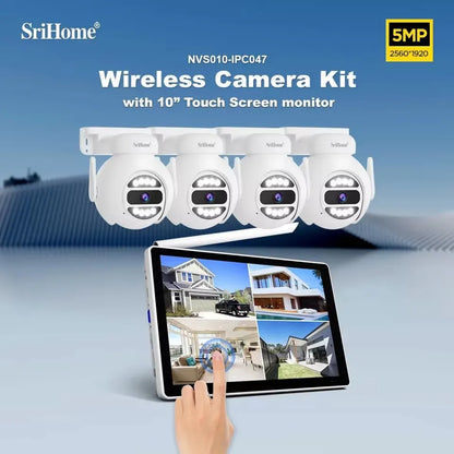 Srihome NVS010 5MP 10 Inch IPS Screen Wireless