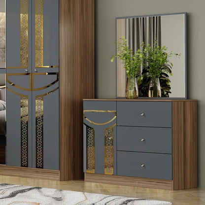 Modern Bedroom Furniture Collection Gray