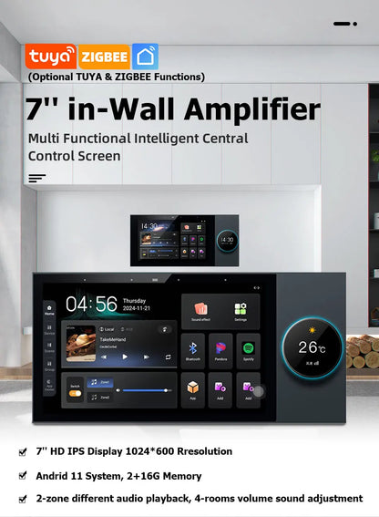 Home 2 Zone Audio Inwall Amplifier 7 Inch