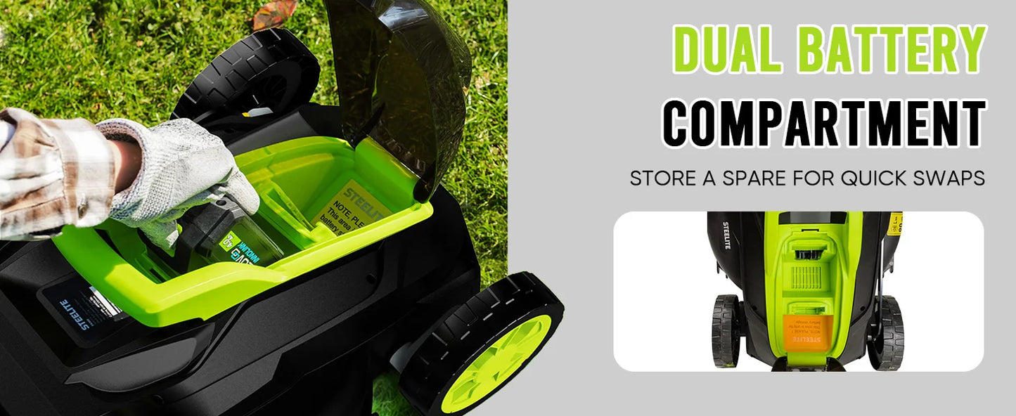 Deli 13" Electric Lawn Mower, 2-in-1