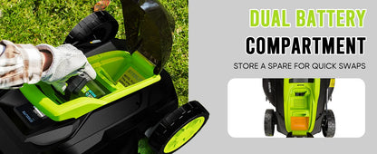 Deli 13" Electric Lawn Mower, 2-in-1