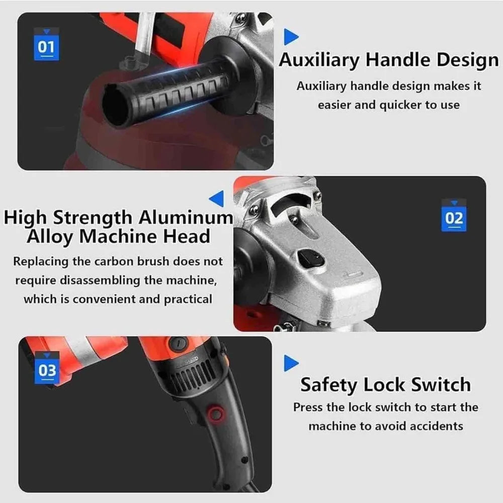 Powerful 3800W Electric Angle Grinder