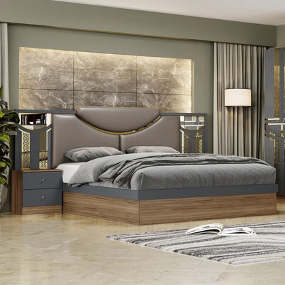 Modern Bedroom Furniture Collection Gray
