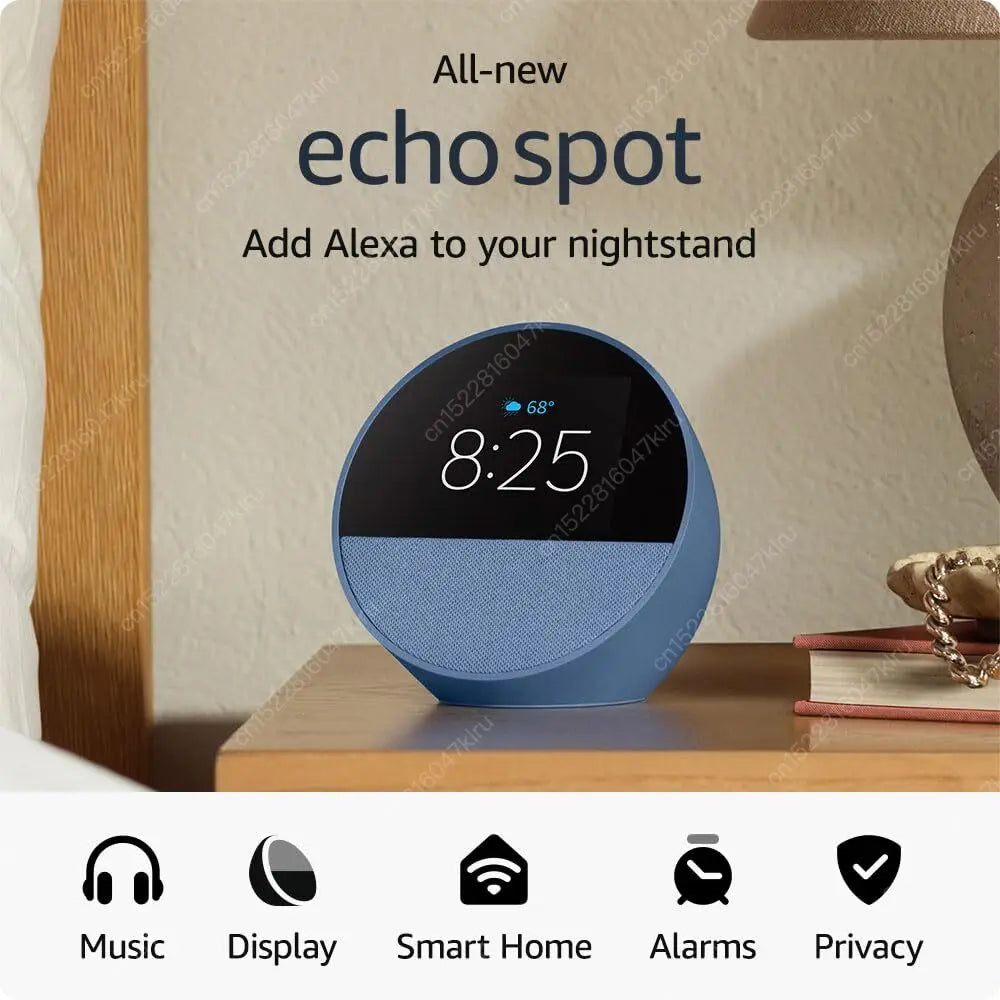 New Original Alexa Echo Spot Mini Wifi Home Alarm