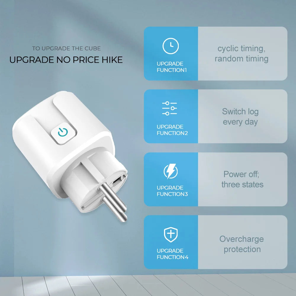 Tuya WiFi Smart Plug 16A/20A EU Smart Socket