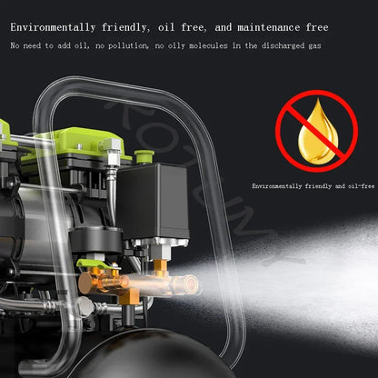 220V Silent Oil-freeCompressor 12/30/50L Portable
