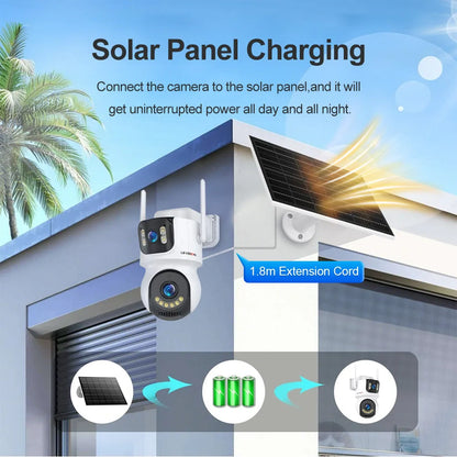 Outdoor Camera Wifi PIR Detection Security Solar