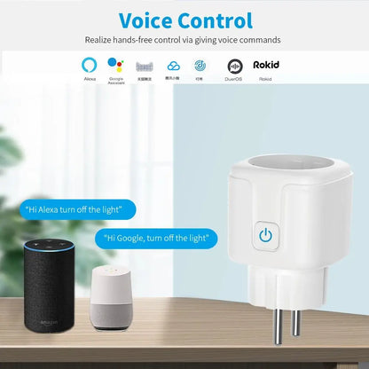 Tuya WiFi Smart Plug 16A/20A EU Smart Socket