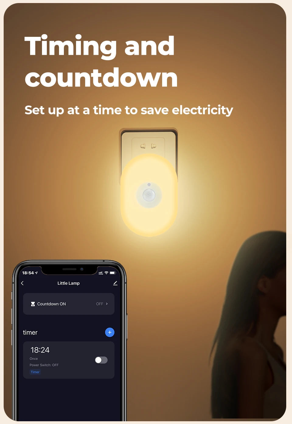WiFi Tuya Smart Led Night Light PIR Motion Sensor