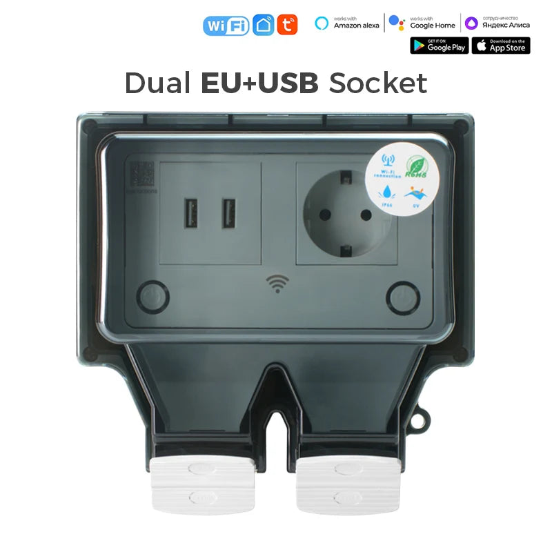 Avoir Tuya IP66 Waterproof Electrical Sockets