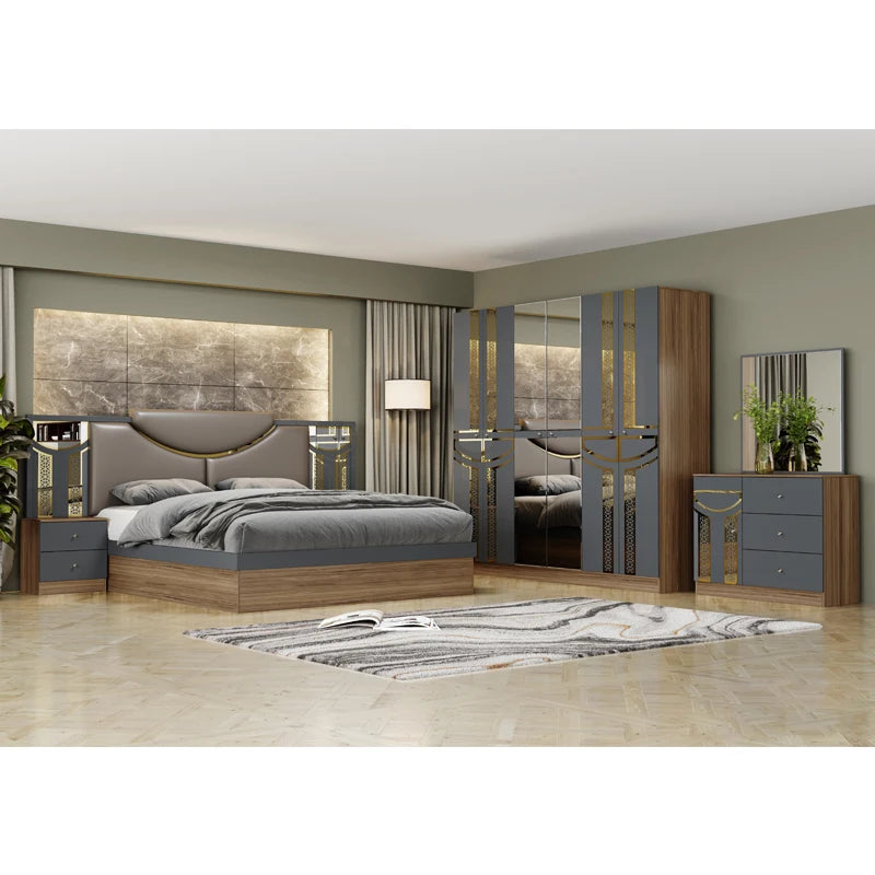 Modern Bedroom Furniture Collection Gray