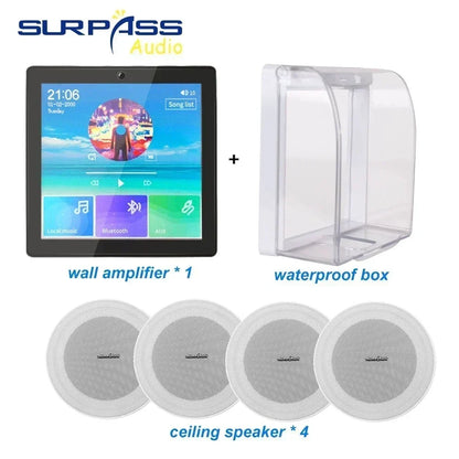 Bluetooth Wall Amplifier Smart Home Audio Mini Touch