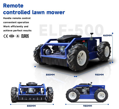 Efficient lawn mower remote controlled