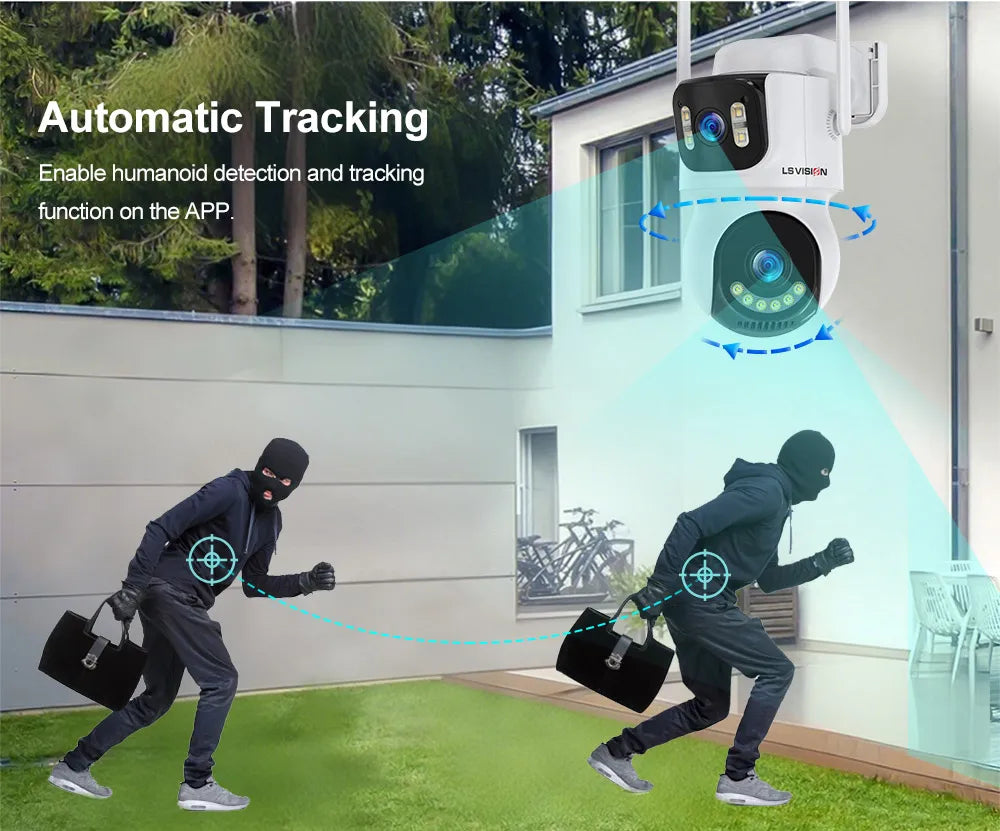 Outdoor Camera Wifi PIR Detection Security Solar