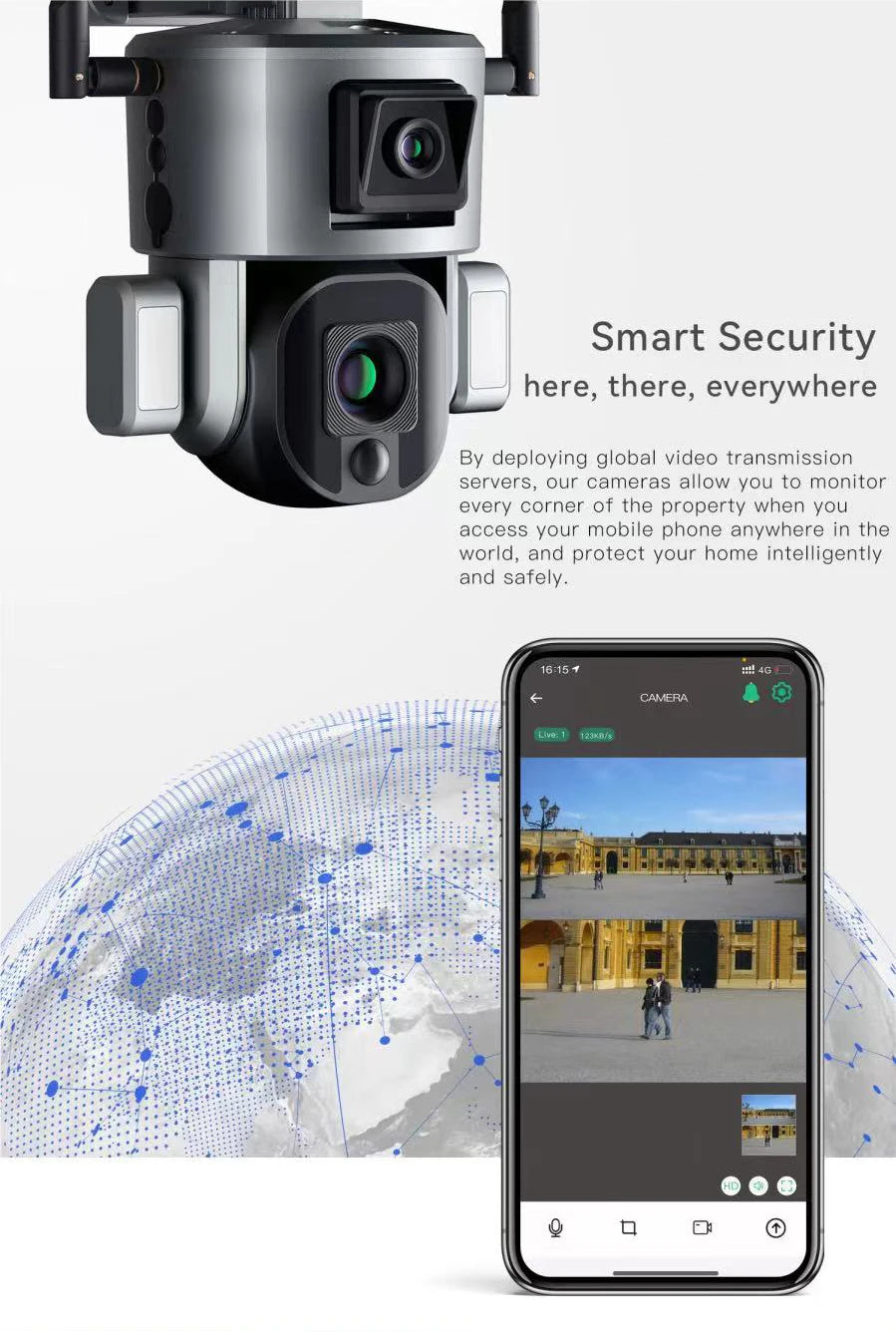 Low Comsunption WIFI IP Camera AI Humanoid Detection