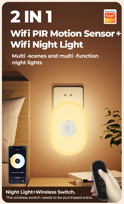 WiFi Tuya Smart Led Night Light PIR Motion Sensor