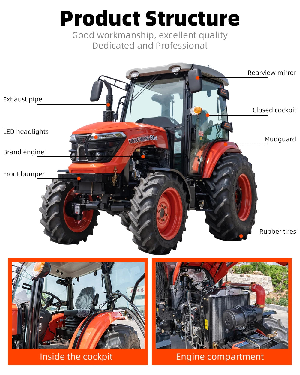 4x4 Tractor 25-50hp (8F+2R) All-terrain