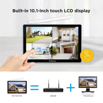 Srihome NVS010 5MP 10 Inch IPS Screen Wireless