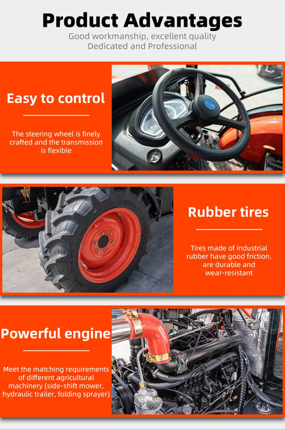 4x4 Tractor 25-50hp (8F+2R) All-terrain