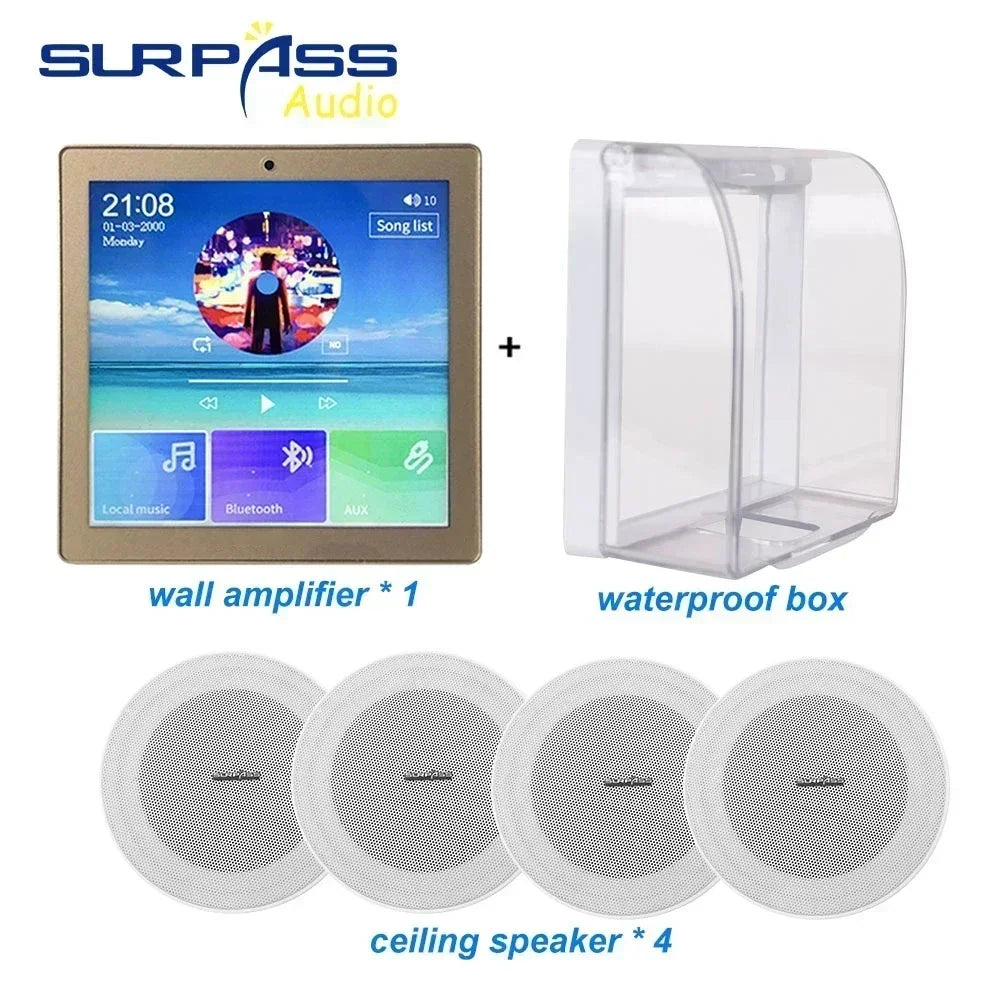 Bluetooth Wall Amplifier Smart Home Audio Mini Touch