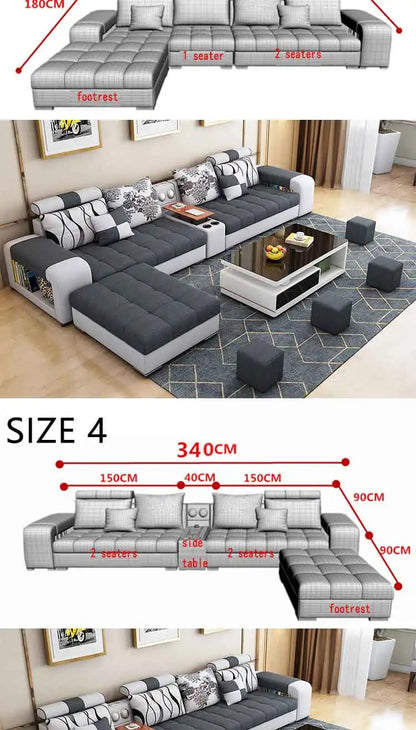 Modern Fabric Sofa Set Furniture Living Room