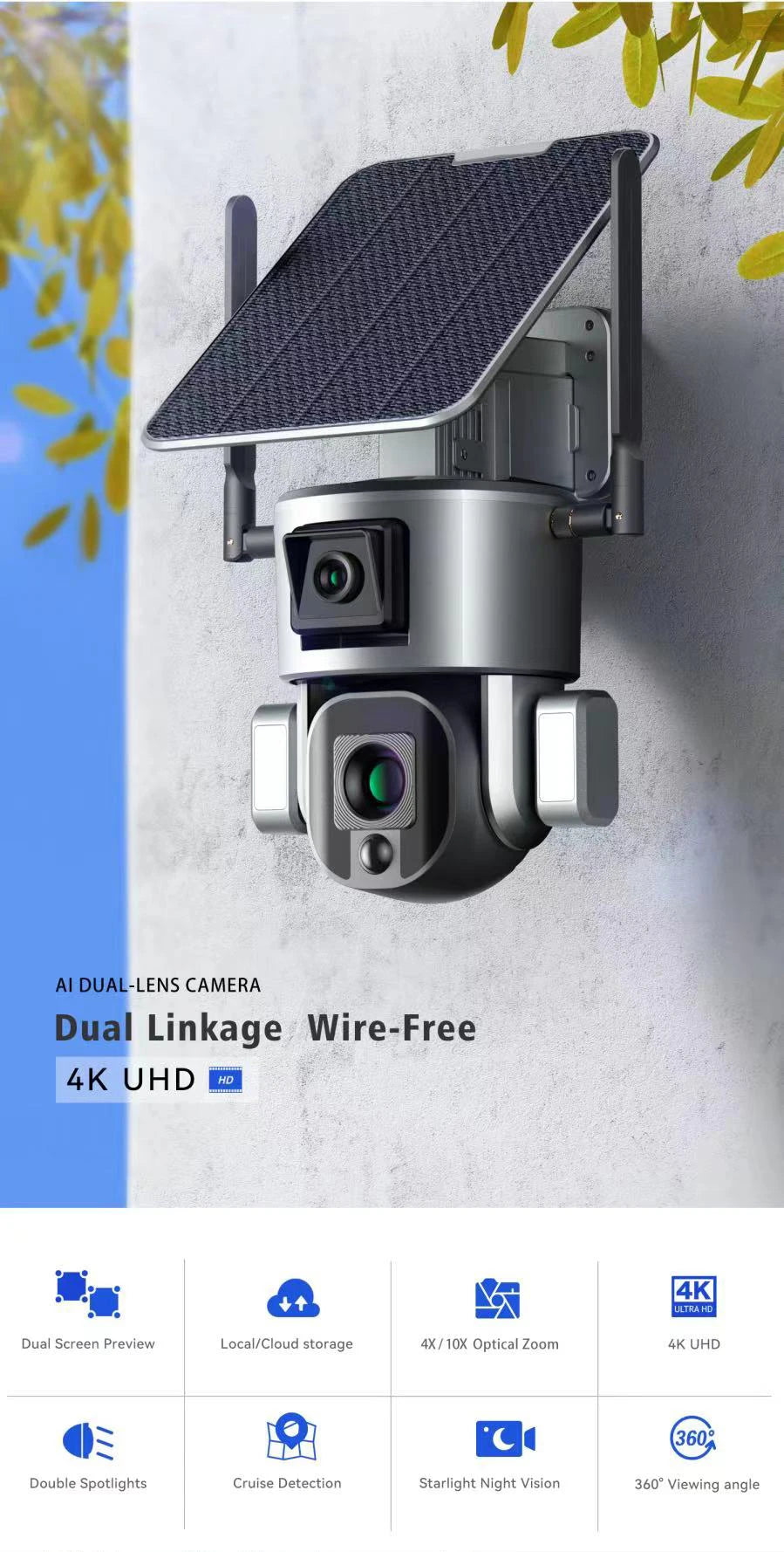 Low Comsunption WIFI IP Camera AI Humanoid Detection
