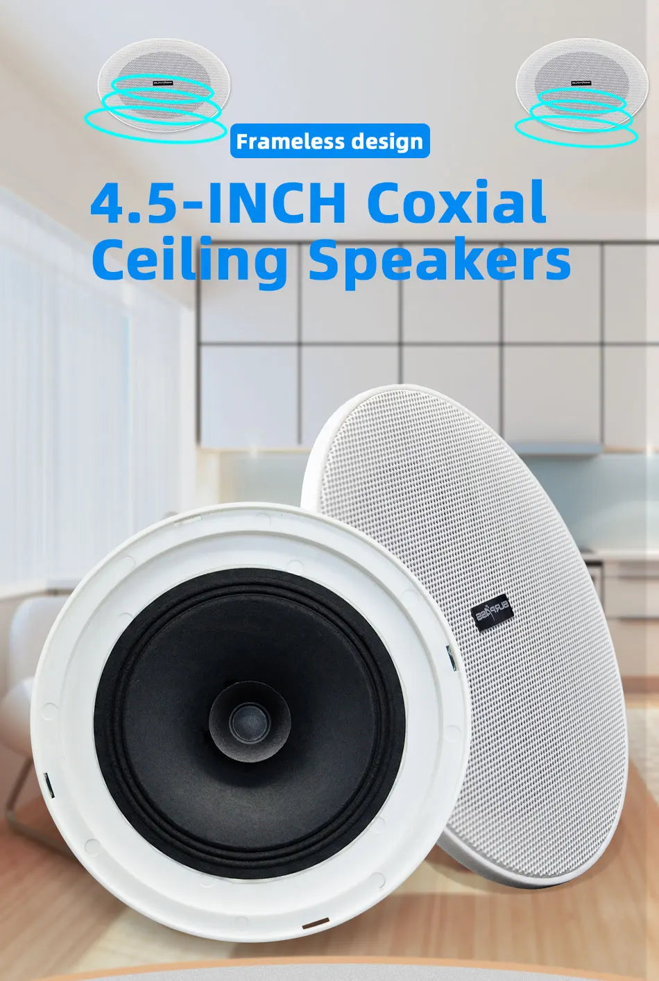 Bluetooth Wall Amplifier Smart Home Audio Mini Touch