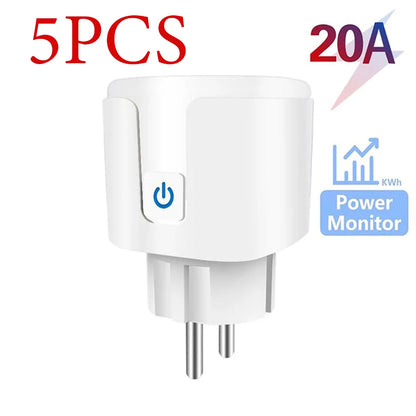 Tuya WiFi Smart Plug 16A/20A EU Smart Socket