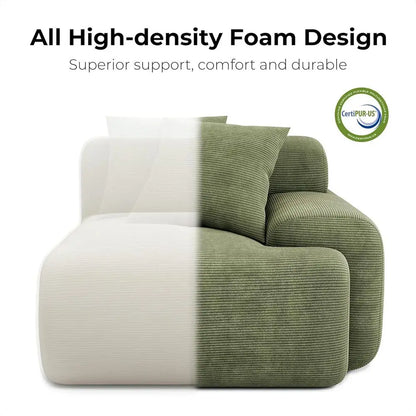 118" Modern L-Shaped Modular Sectional Sofa