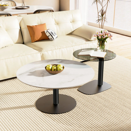 2x Modern Coffee Table Set Round