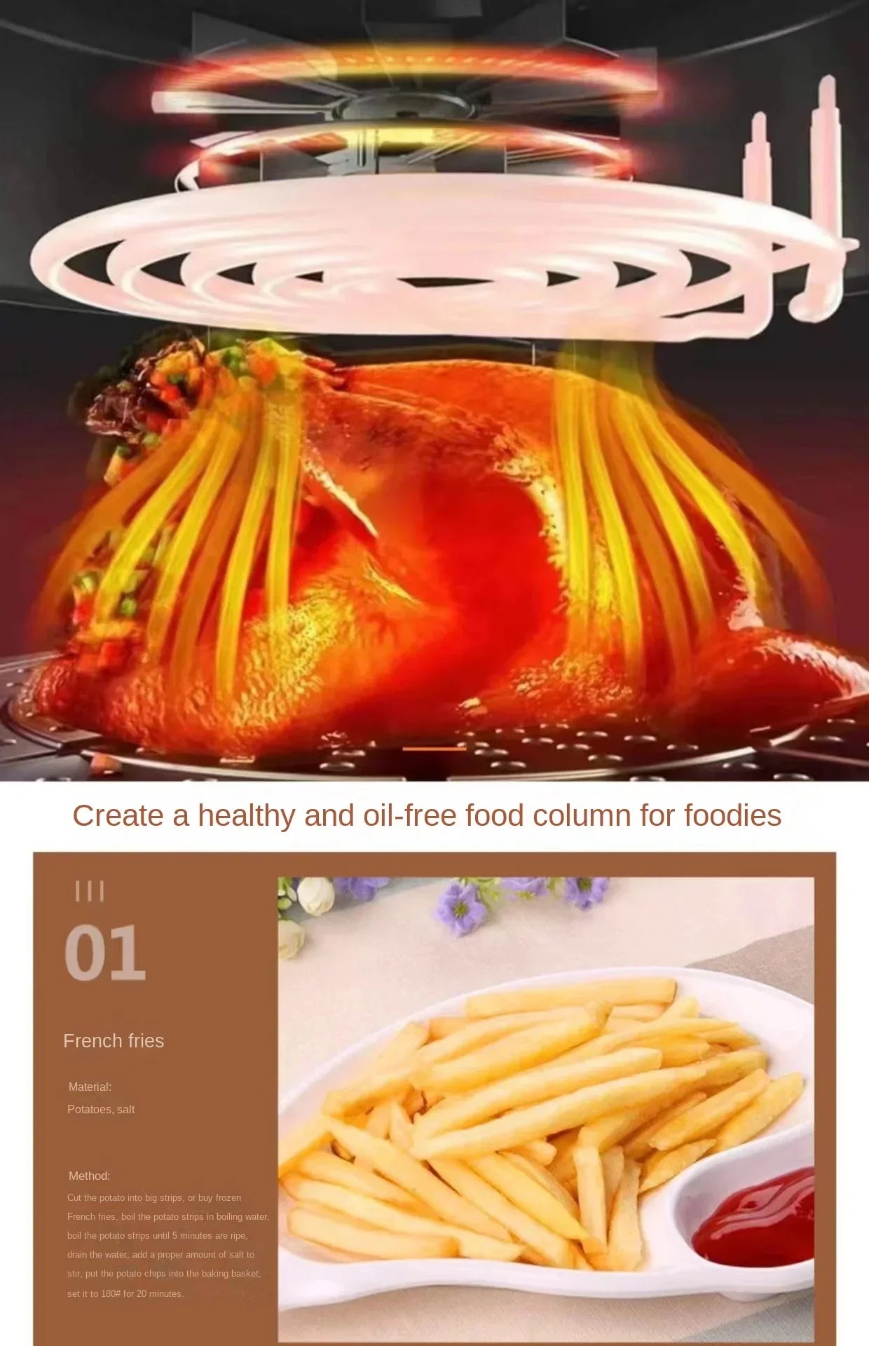 Air fryer multifunctional household
