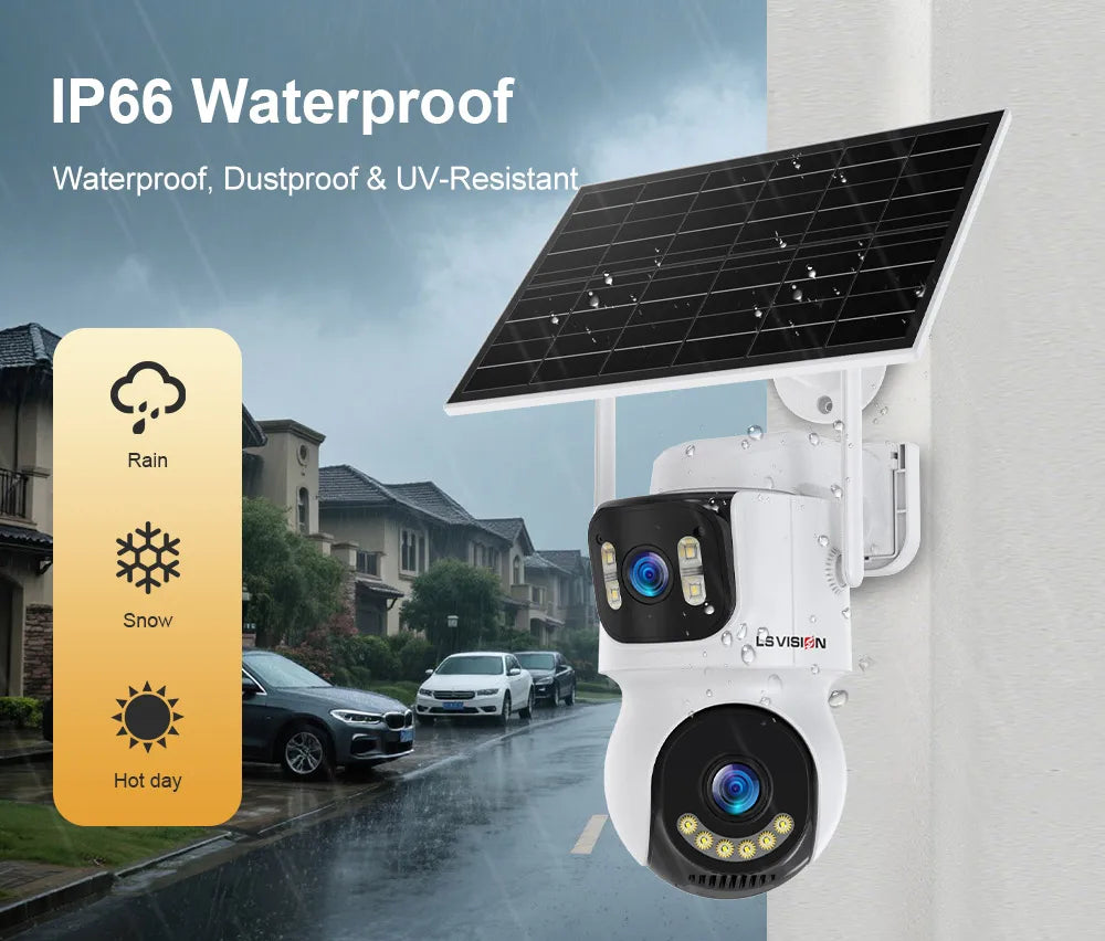 Outdoor Camera Wifi PIR Detection Security Solar