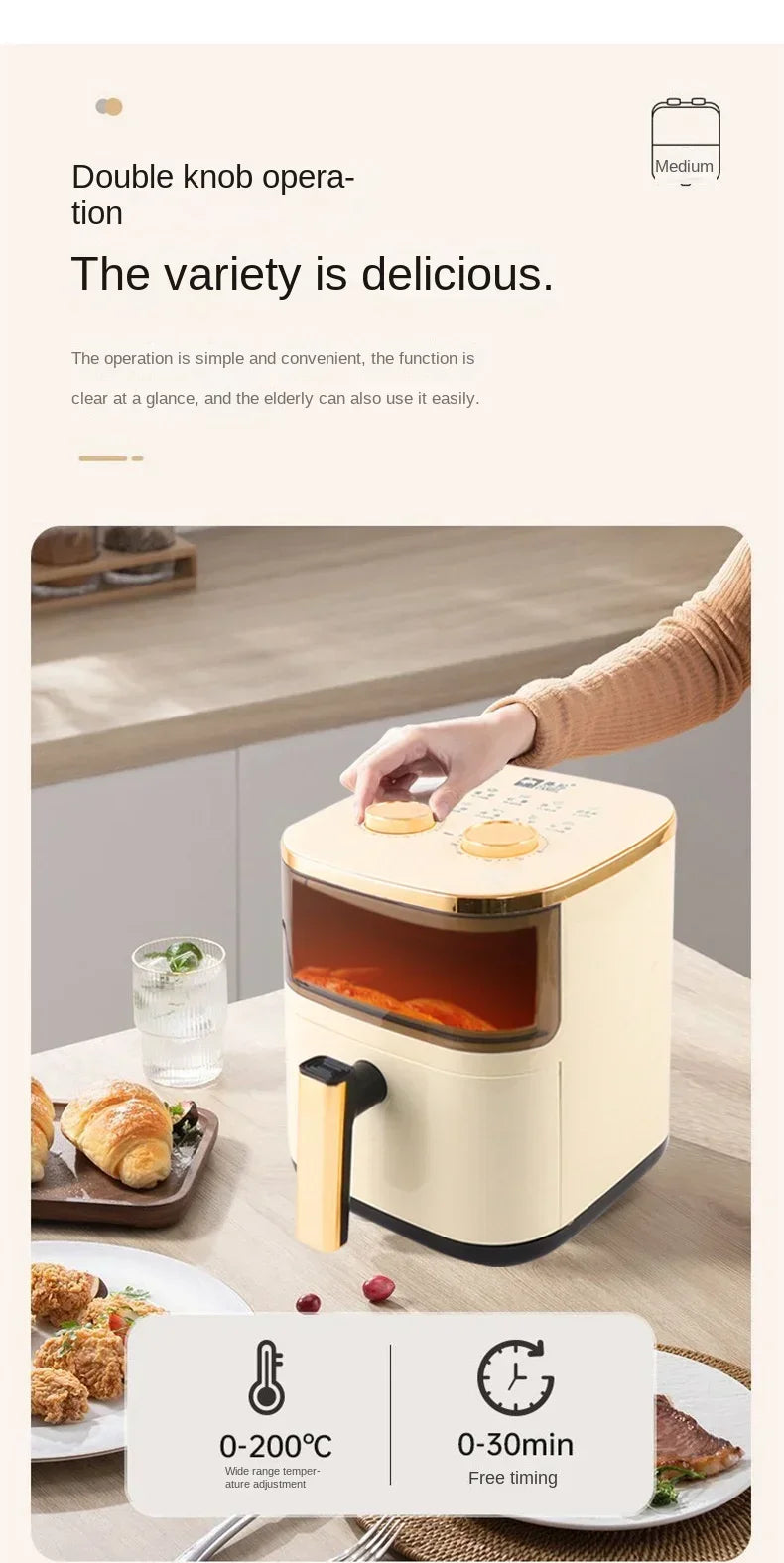 Air fryer multifunctional household