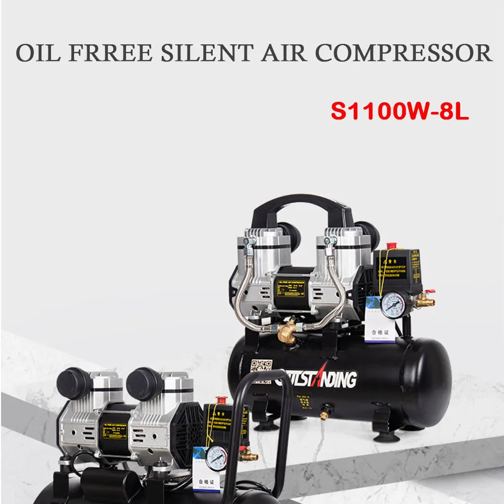 220V 1100W 8L Small Air Compressor 6L