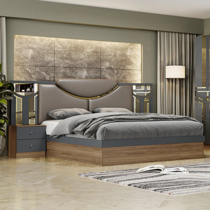 Modern Bedroom Furniture Collection Gray